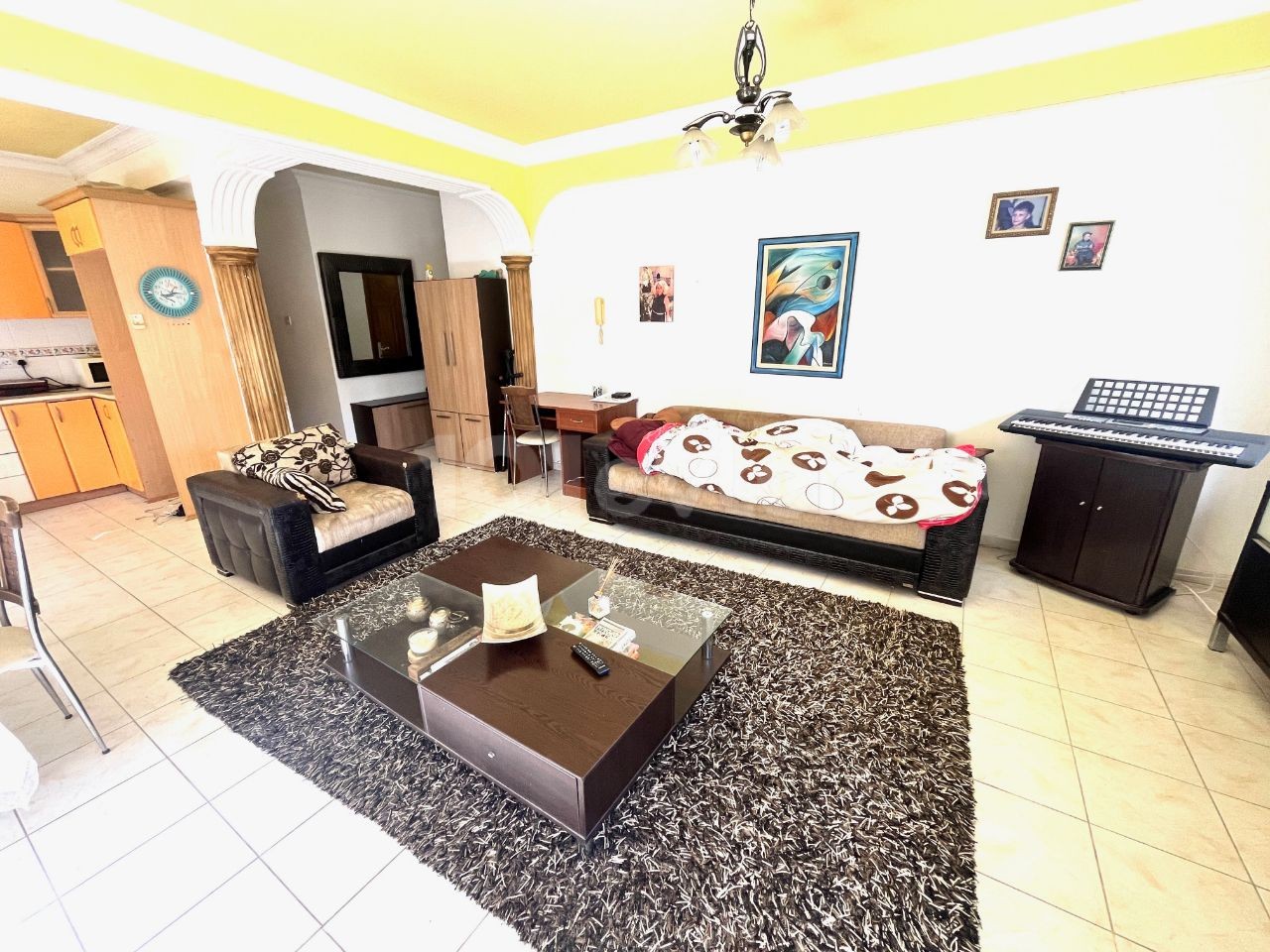 CENTRAL KYRENIA , SPECIOUS GARDEN FLAT 3+1, 135M2, OPPOSITE GREEN AREA , WELL LOOKED AFTER , CLOSE TO ALL AMENITIES 