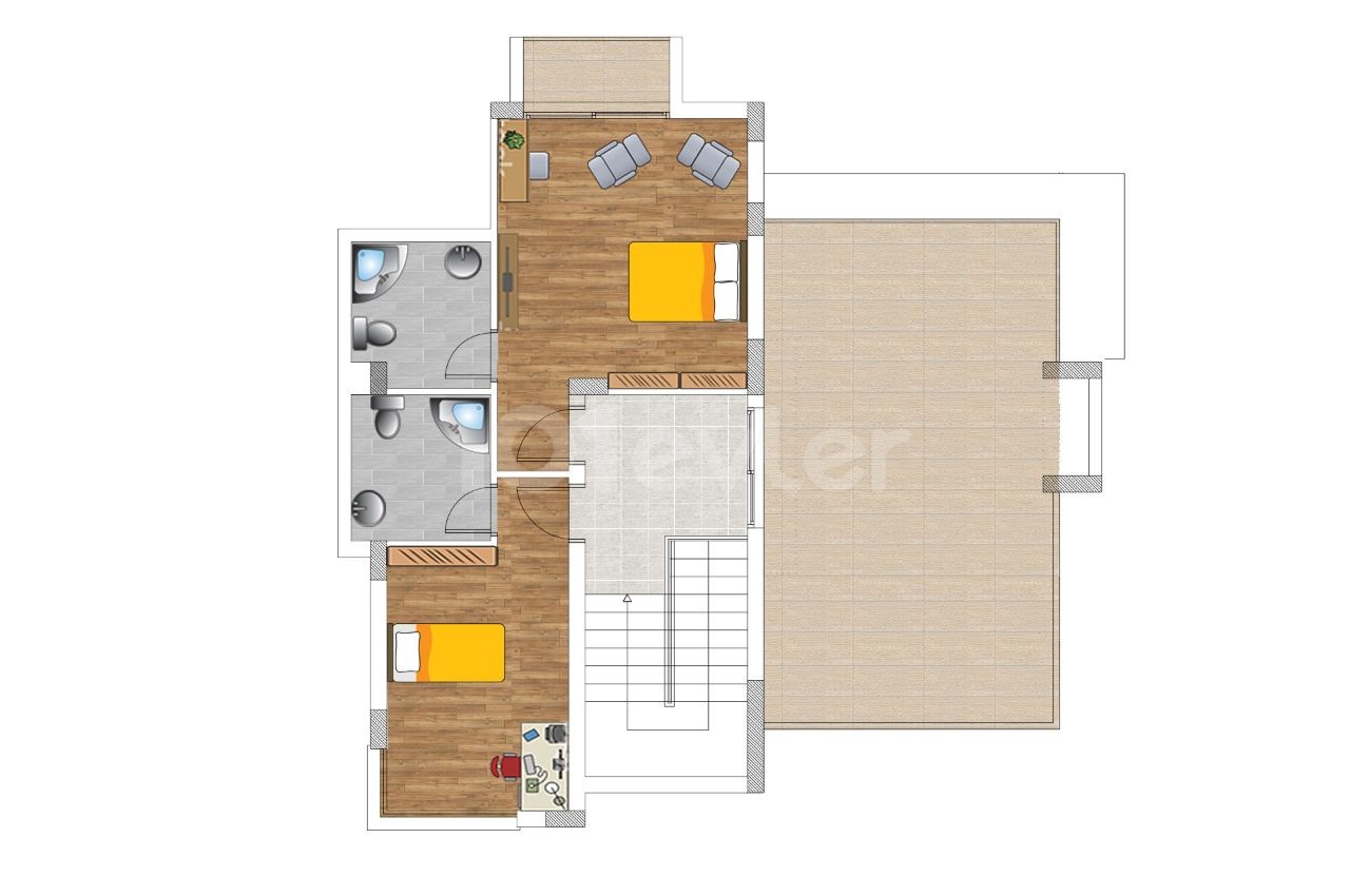 ВИЛЛА 3+1 НА ПРОДАЖУ В КАРМИ, КИРЕНИЯ (НА СТАДИИ ПРОЕКТА ) ** 