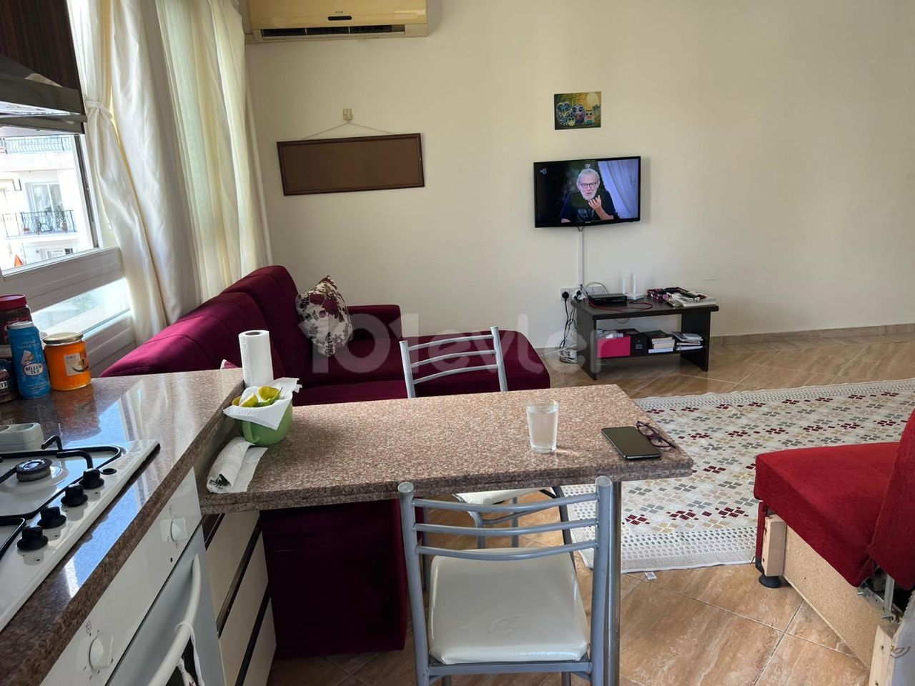 GİRNE MERKEZ SATILIK FULL EŞYALI 1+1 DAİRE