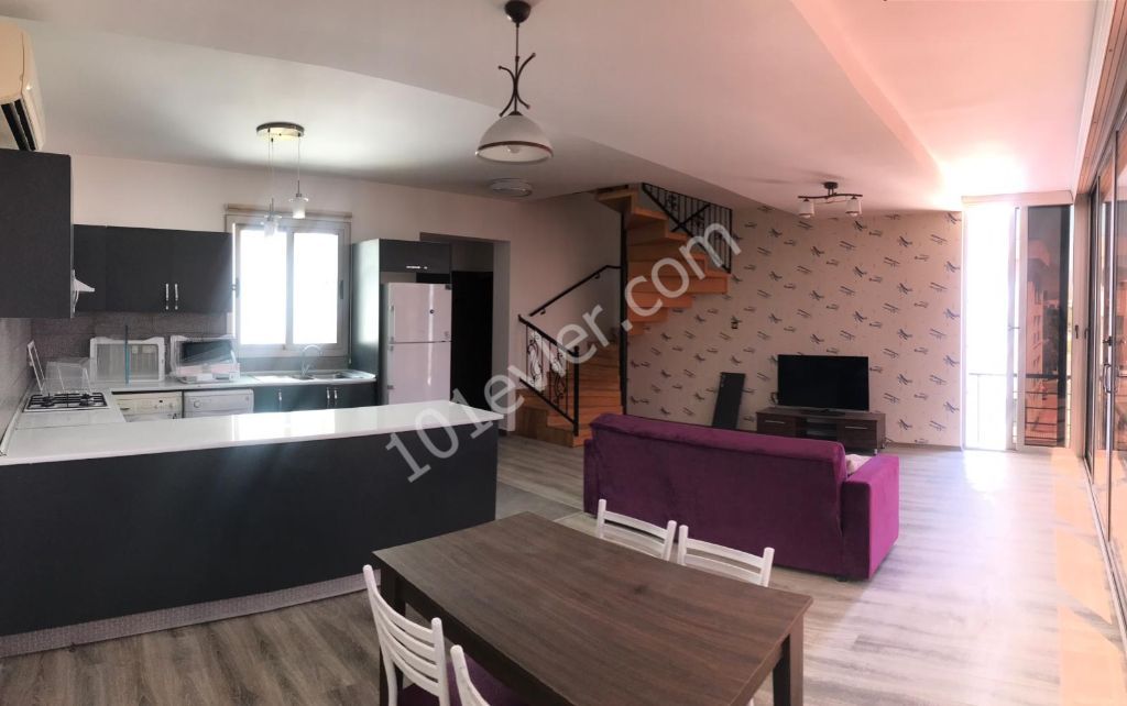 Lefkoşa Ortaköy'de 2+1 Dublex Lüks Full Eşyalı Daire 