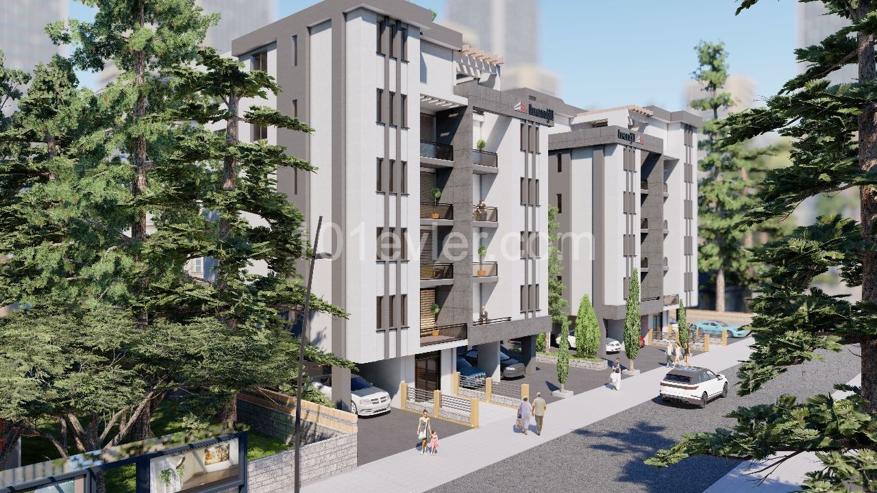 There are 24 2 + 1 and 4 2 + 1 penthouses consisting of 2 blocks with the right to use 1888 m2 of land in Küçük Kaymaklı for a total of 28 apartments. All architectural, static, mechanical and electrical projects have been drawn up and approved, and the file has been submitted to the municipality. *