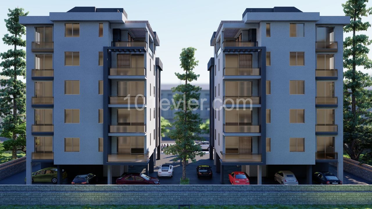 There are 24 2 + 1 and 4 2 + 1 penthouses consisting of 2 blocks with the right to use 1888 m2 of land in Küçük Kaymaklı for a total of 28 apartments. All architectural, static, mechanical and electrical projects have been drawn up and approved, and the file has been submitted to the municipality. *