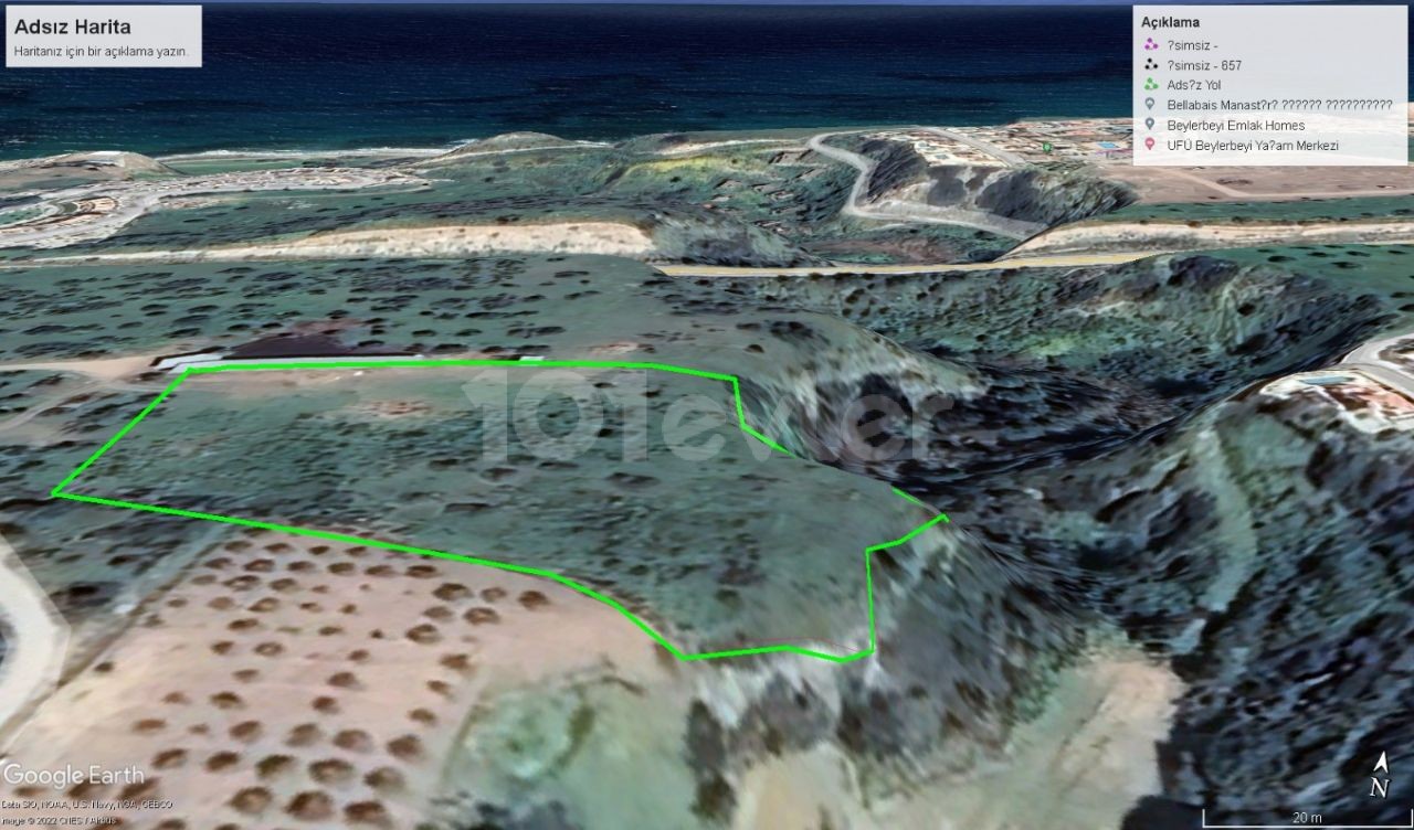 LAND SUITABLE FOR SITE CONSTRUCTION IN ESENTEPE BAHÇELI