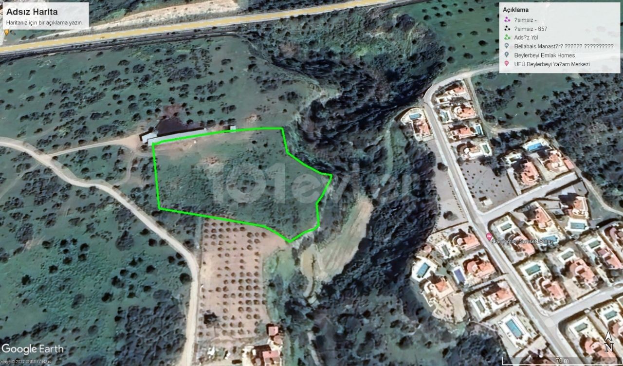 LAND SUITABLE FOR SITE CONSTRUCTION IN ESENTEPE BAHÇELI