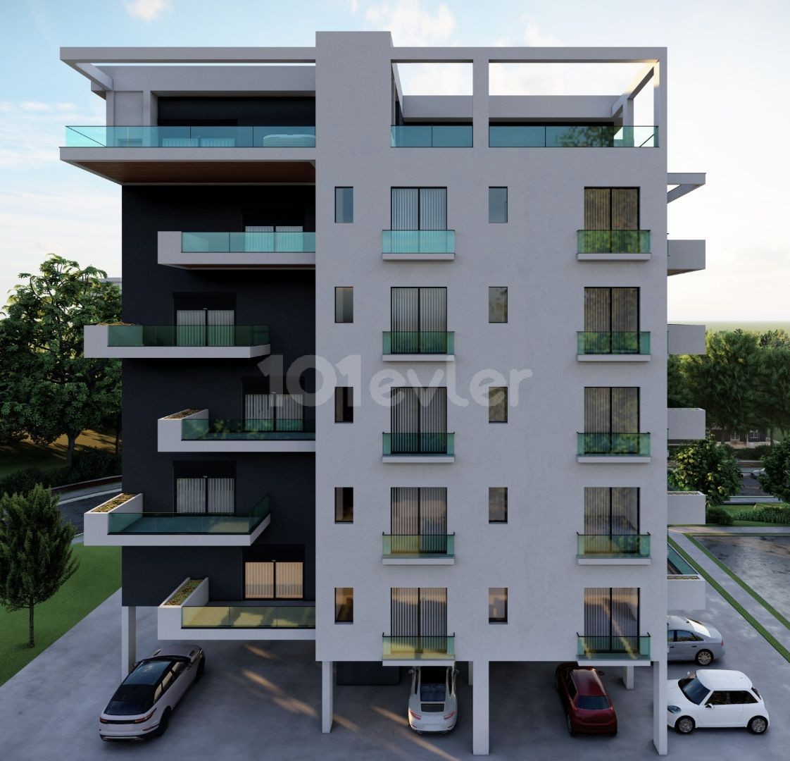 2+1 Flats for Sale in the Nicosia Beach Area from the Project