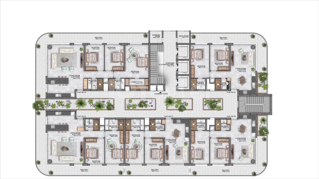 квартира Продается in Gaziveren, Лефке