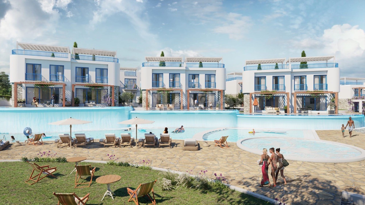 Unique sea front project in Lapta Kyrenia with sandy beach