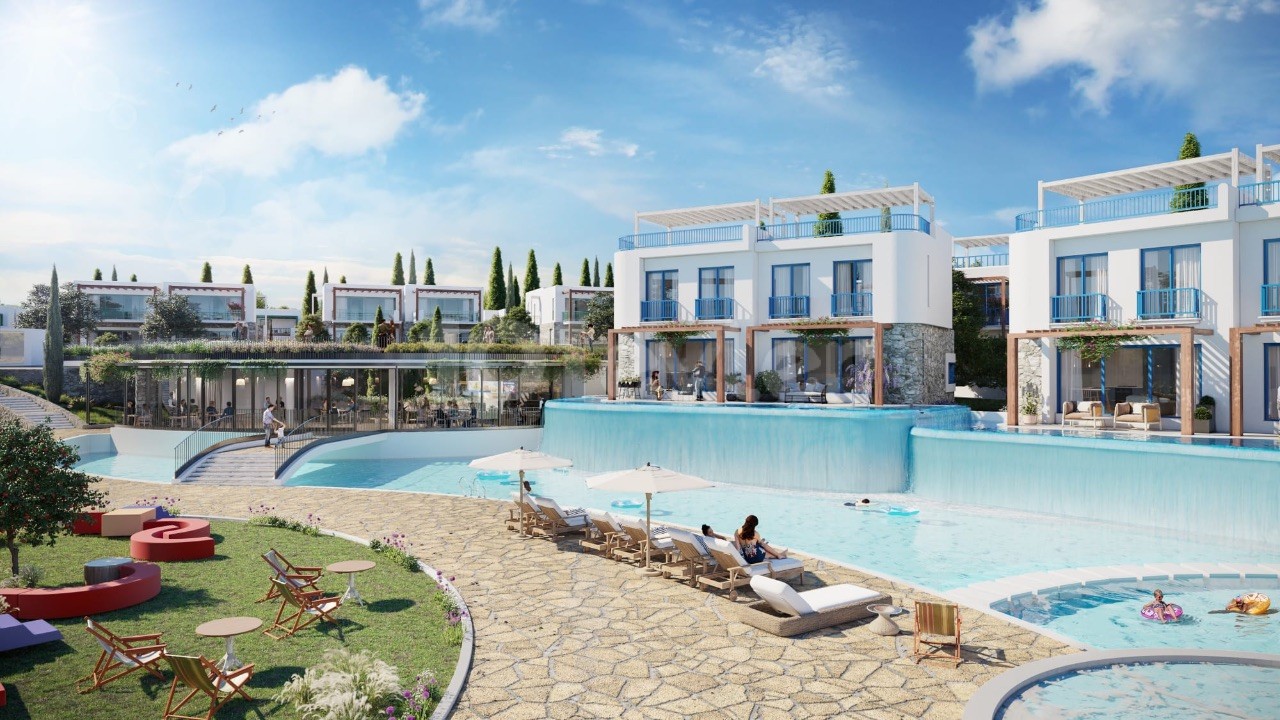 Unique sea front project in Lapta Kyrenia with sandy beach