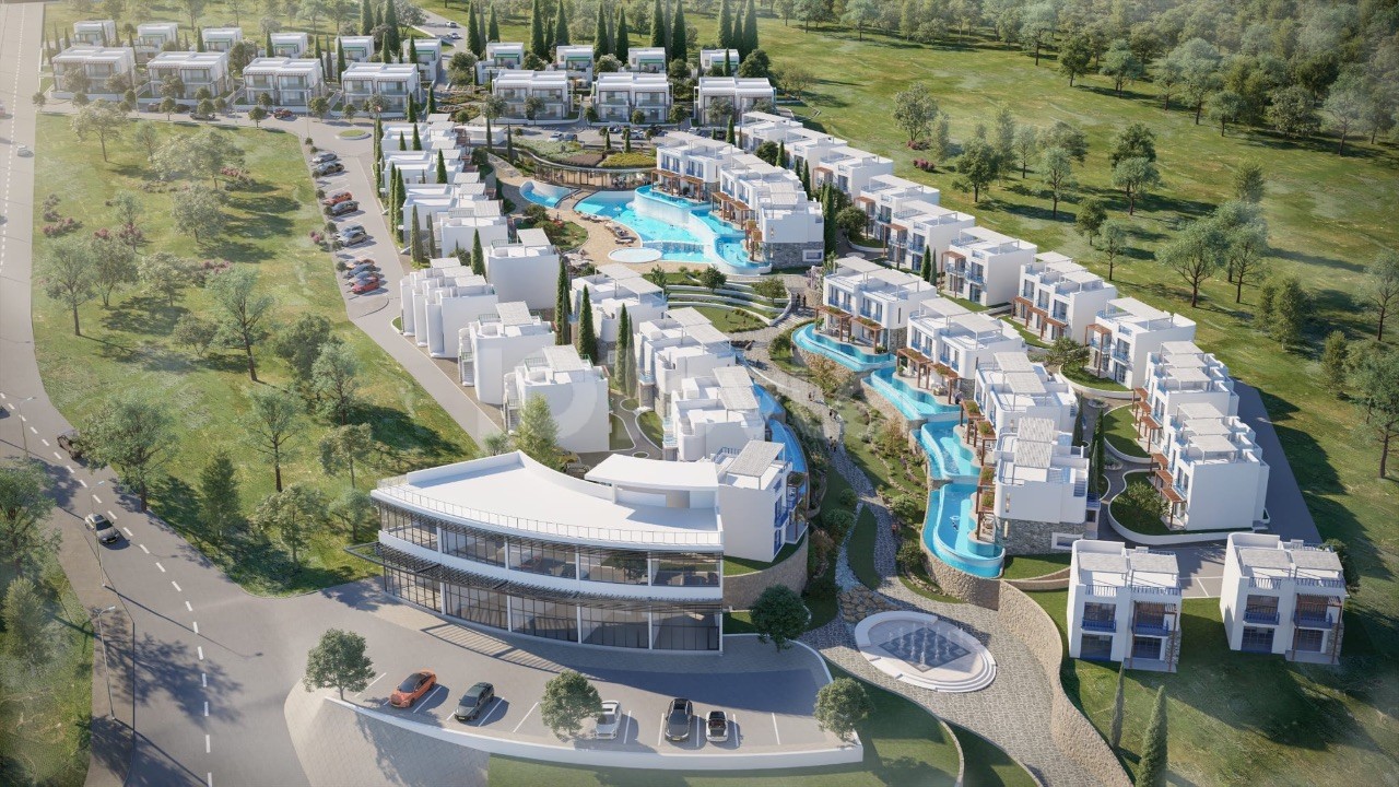 Unique sea front project in Lapta Kyrenia with sandy beach