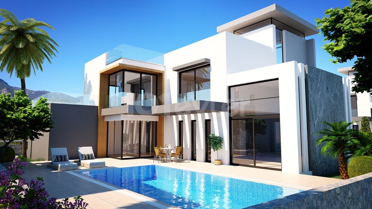 Completion in July! 3+1 Villa with Pool in Girne, Karsiyaka