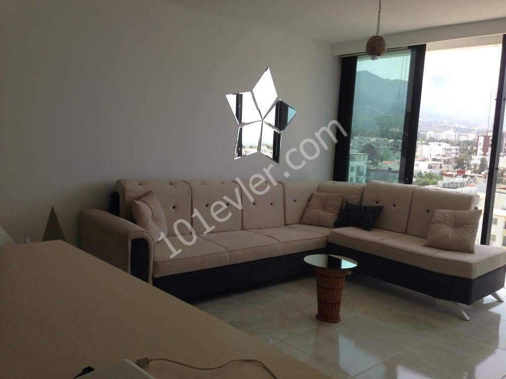 1 BEDROOM APARTMENT IN PERLA RESIDENCE FOR RENT IN KYRENIA FULLY FURNISHED WITH SEA AND MOUNTAIN VIEW