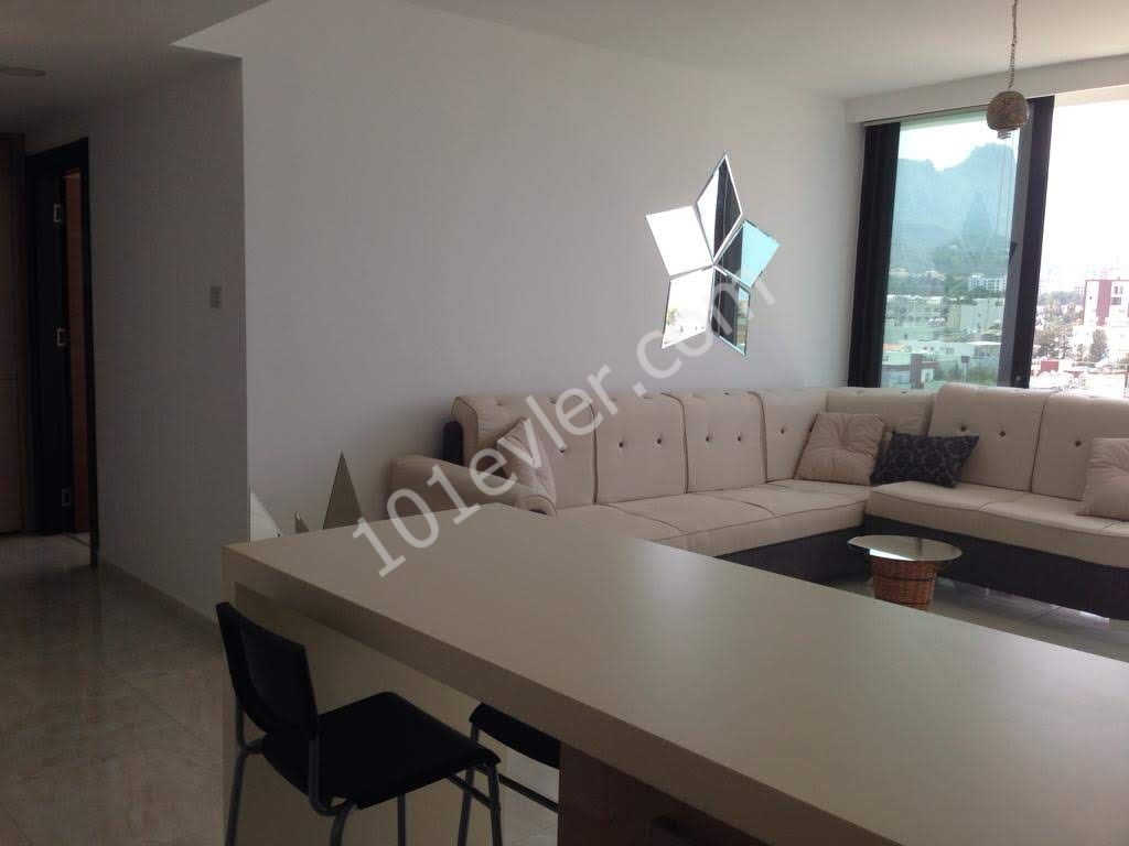 1 BEDROOM APARTMENT IN PERLA RESIDENCE FOR RENT IN KYRENIA FULLY FURNISHED WITH SEA AND MOUNTAIN VIEW