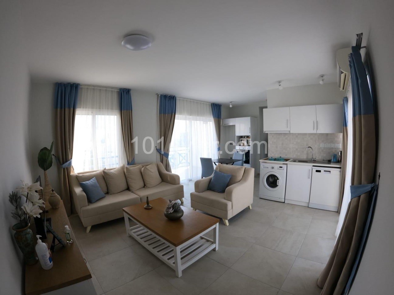 GIRNE-ALSANCAK , 2+1 PENTHOUSE , FURNISHED , GREAT SEA AND MOUNTAIN VIEWS , POOL , CLOSE TO BEACH