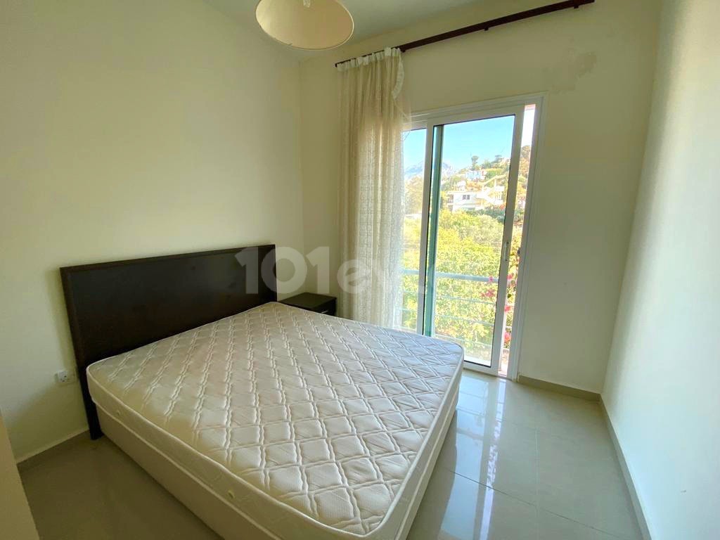 GIRNE ALSANCAK , 1 BEDROOM WITH BALCONY , GREAT VIEWS , PRIVATE TERRACE , FURNISHED , READY TO MOVE IN