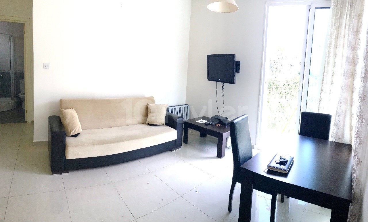 GIRNE ALSANCAK , 1 BEDROOM WITH BALCONY , GREAT VIEWS , PRIVATE TERRACE , FURNISHED , READY TO MOVE IN