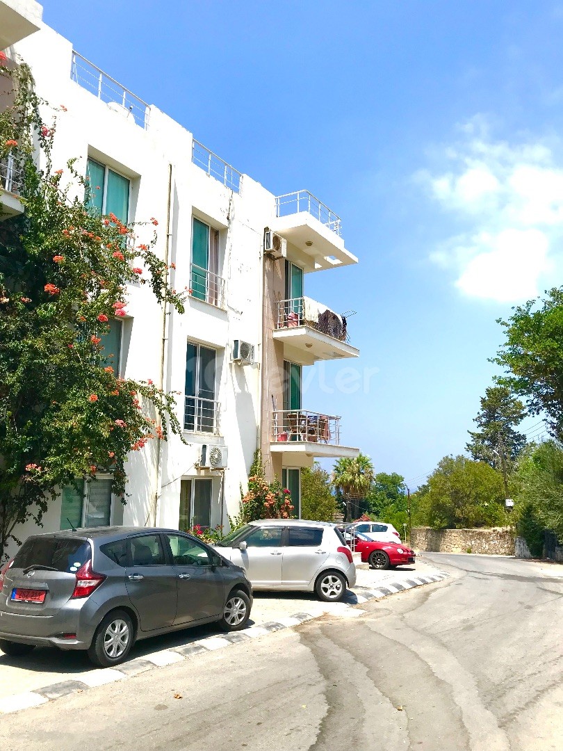 GIRNE ALSANCAK , 1 BEDROOM WITH BALCONY , GREAT VIEWS , PRIVATE TERRACE , FURNISHED , READY TO MOVE IN