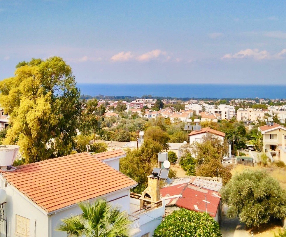 GIRNE ALSANCAK , 1 BEDROOM WITH BALCONY , GREAT VIEWS , PRIVATE TERRACE , FURNISHED , READY TO MOVE IN