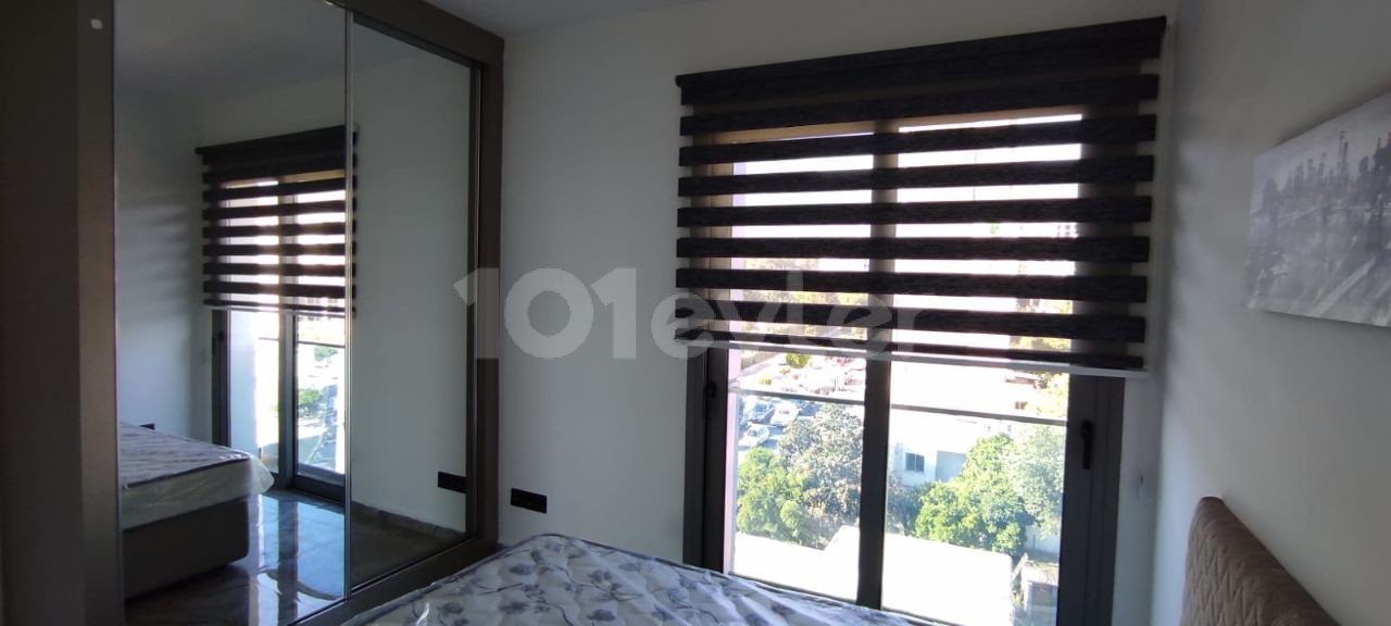 2+1 Furnished Flat For Rent In Apartment With Pool In Kyrenia Center