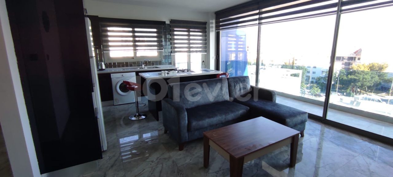 2+1 Furnished Flat For Rent In Apartment With Pool In Kyrenia Center