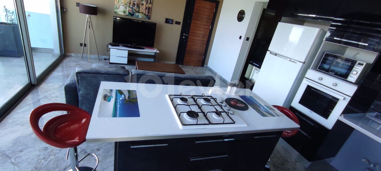 2+1 Furnished Flat For Rent In Apartment With Pool In Kyrenia Center