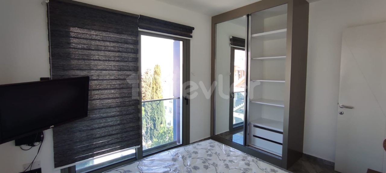 2+1 Furnished Flat For Rent In Apartment With Pool In Kyrenia Center