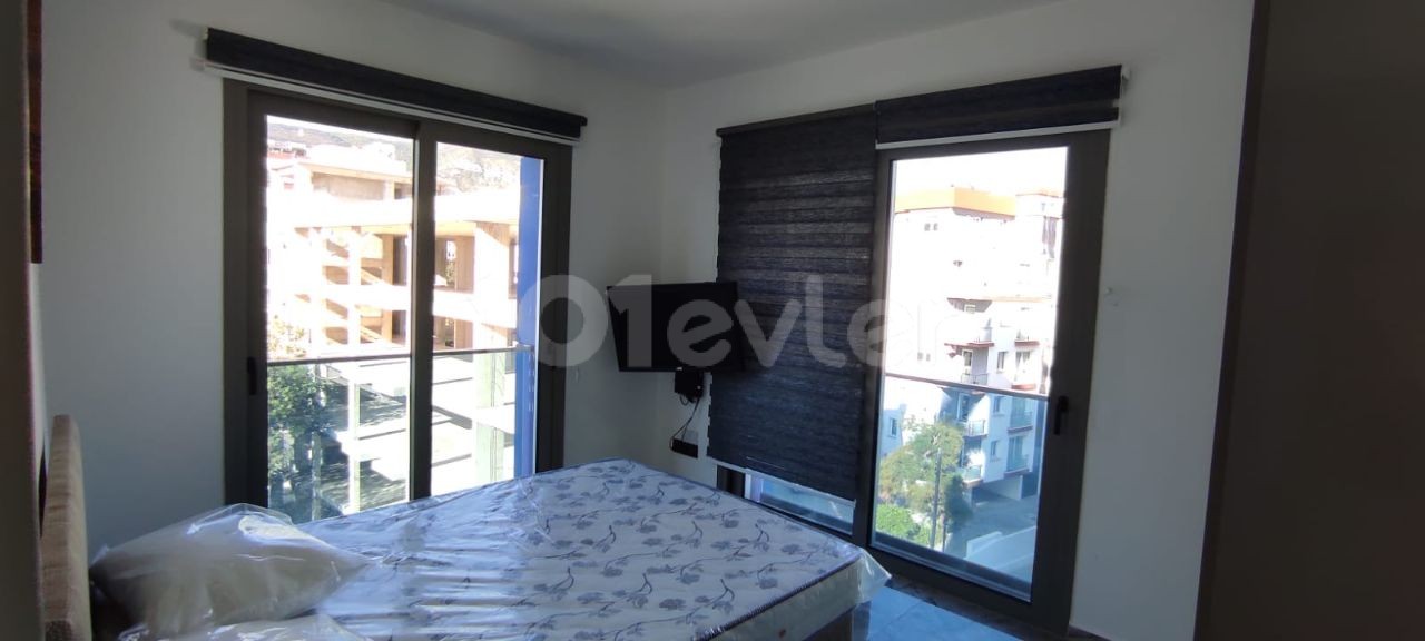 2+1 Furnished Flat For Rent In Apartment With Pool In Kyrenia Center