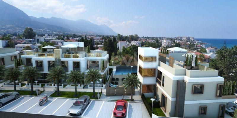 1 + 1 Apartments for Sale in Kyrenia Karaoglanoglu within Walking Distance of the Sea ** 