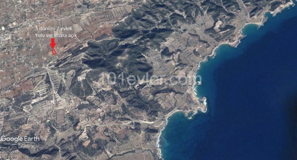 3 ACRES 2 EVLEK FIELDS WITH AN OFFICIAL ROAD OPEN FOR CONSTRUCTION IN KARPAZ ** 