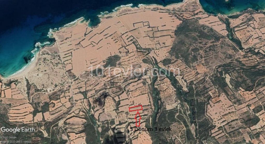 5 Acres of 3 evlek fields for sale in Karpaz ** 