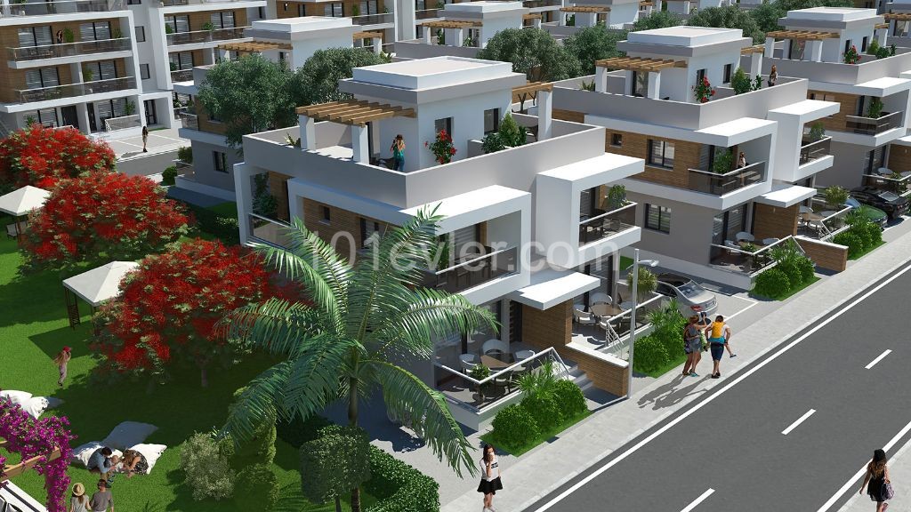 2+1 VILLAS FOR SALE IN LONG BEACH WITHIN WALKING DISTANCE OF THE SEA ** 