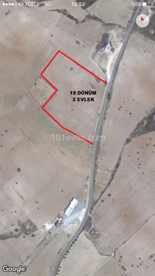 19 ACRES OF 2 EVLEK FIELDS FOR SALE ON THE KARPAZ HIGHWAY IN ÇAYIROVADA ** 