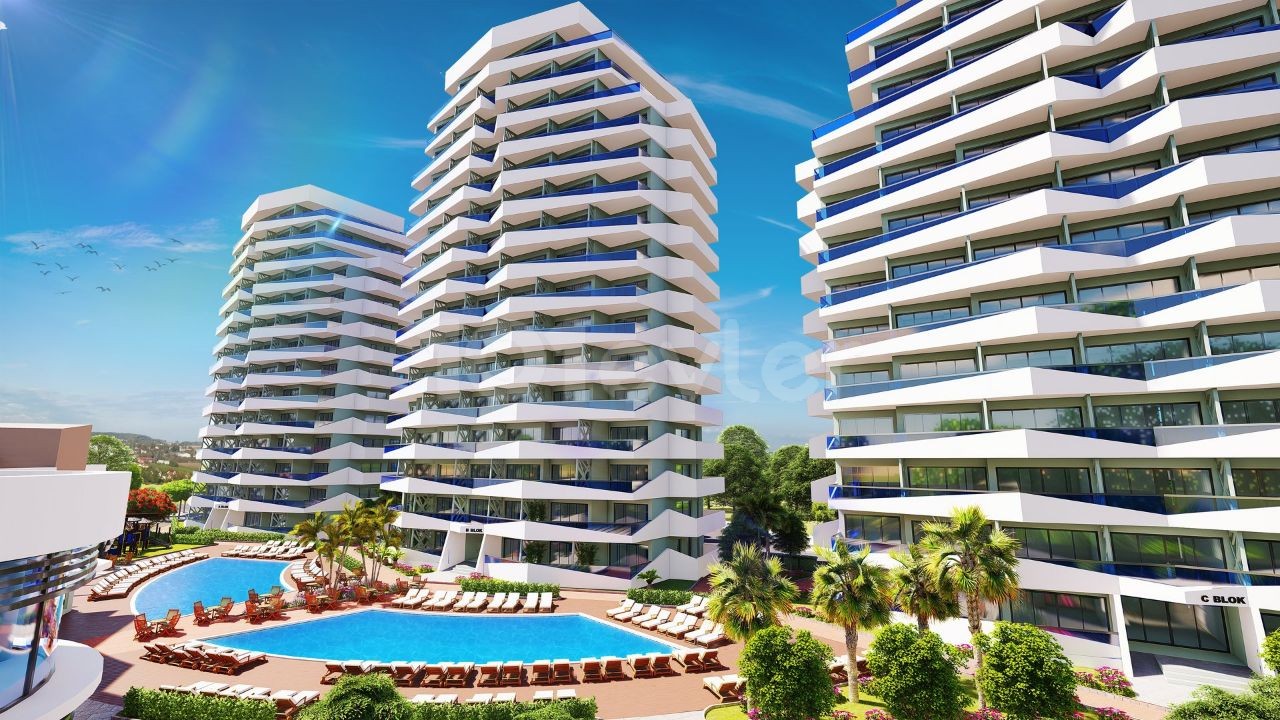 ZERO LUXURIOUS FLATS FOR SALE IN İSKELE LONG BEACH ** 