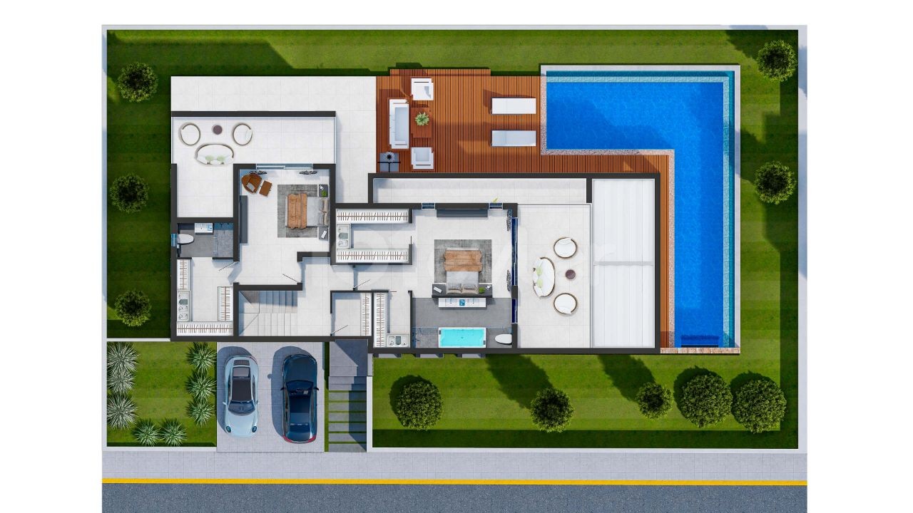 LUXURY ZERO VILLAS WITH 4+1 POOLS FOR SALE IN YENIBOGAZICI ** 