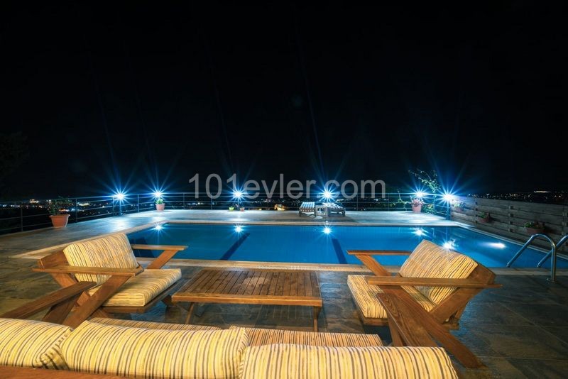 Stunning  4 + 1 Luxury Villa with Private Pool + Panoramic Views of Kyrenia, the Sea and the Mountains 