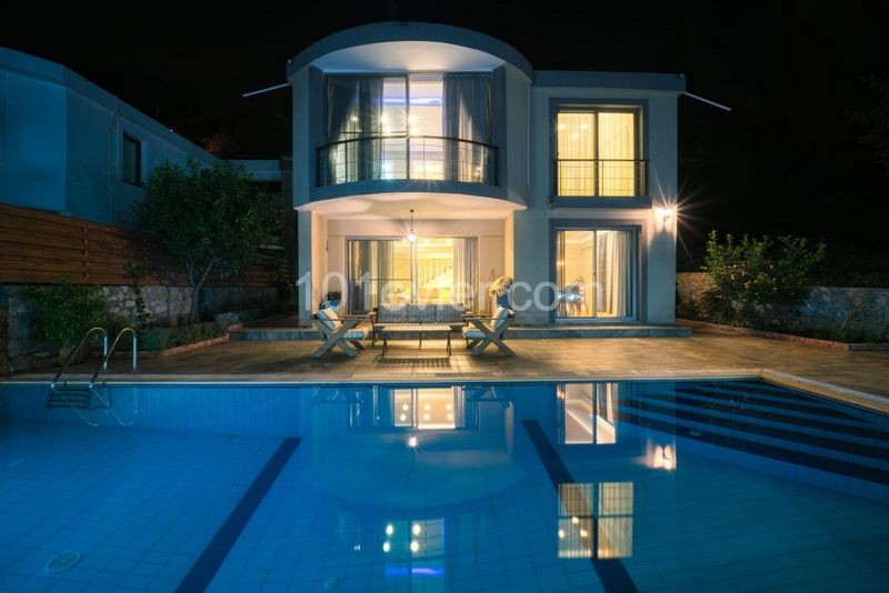 Stunning  4 + 1 Luxury Villa with Private Pool + Panoramic Views of Kyrenia, the Sea and the Mountains 