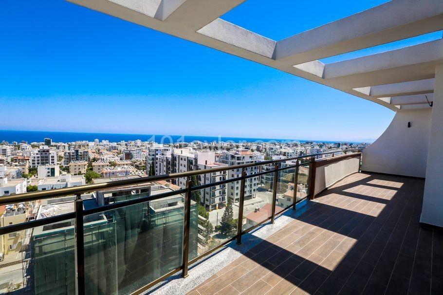 Brand New Luxury 3 Bedroom Penthouse with Panoramic Mountain & Sea Views Overlooking Kyrenia City Centre