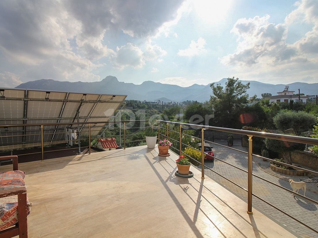 Unique Luxury 5 Bedroom Villa with Private Pool - Panoramic Sea, and Mountain Views. Sitting on a 1 Donum Plot in the Beautiful Village of Catalkoy + Self Sufficient  Eco Property