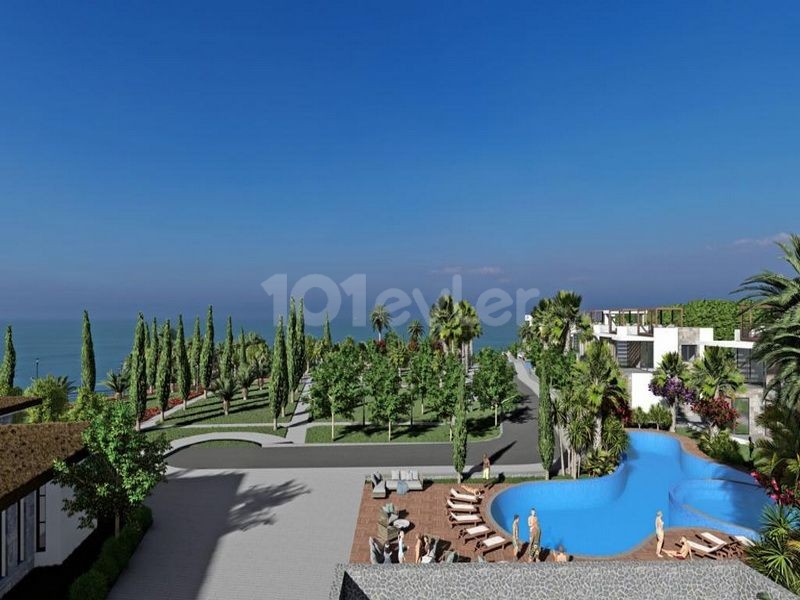 Modern 3+1 Villas + Private Pool + Roof Terrace + Uncanny mountain and sea views 