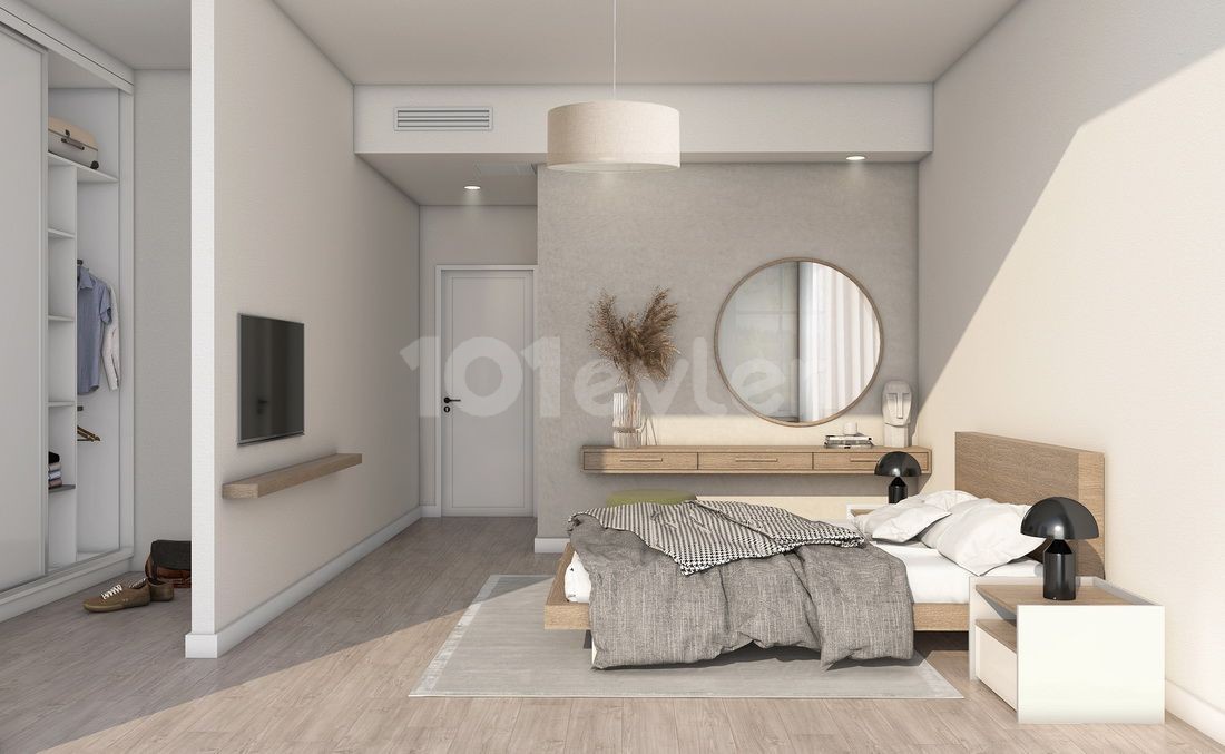 Edremitte 4+1 Modern Villalar + Ortak Yüzme Havuzlu + Şömineli + Çatı teras ref 234h-2