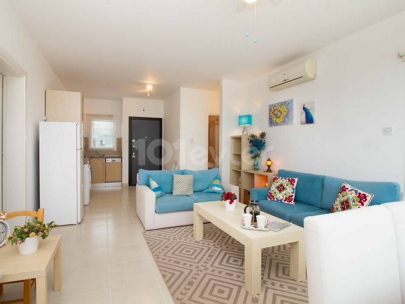 3+1 Apartment With Mountain and Sea View In A Complex With Private Roof Terrace For Sale In Kyrenia Catalkoy