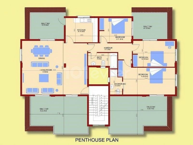 Geräumiges Penthouse-Apartment mit 3 Schlafzimmern, Gemeinschaftspoolmöbeln, Haushaltsgeräten und atemberaubendem direktem Meerblick. Eigentumsurkunde im Namen des Eigentümers, Mehrwertsteuer bezahlt