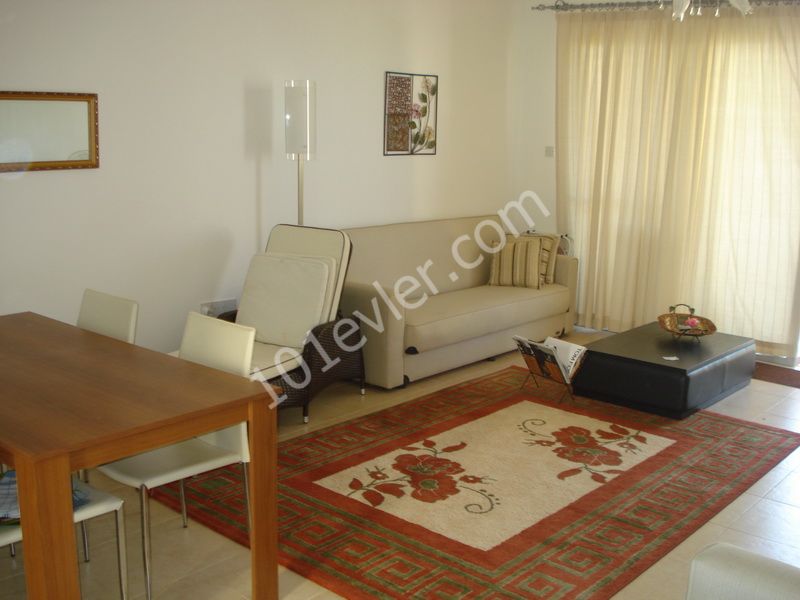 2-bedroom + fully furnished + air-conditioned + Apartment for sale with shared pool & garden in Tatlısu ** 