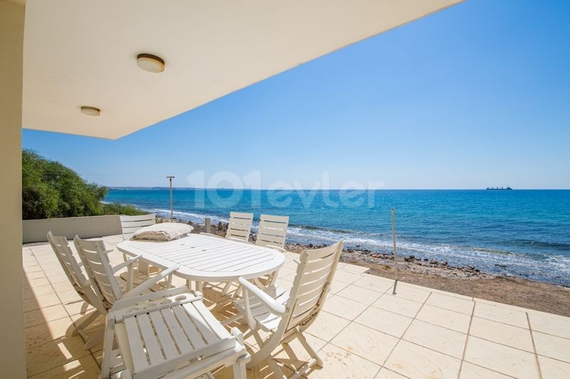 PRE 74 TURKISH TITLE DEED, ON THE BEACH WITH A PRIVATE POOL, 3 BEDROOM BUNGALOW IN BOGAZ