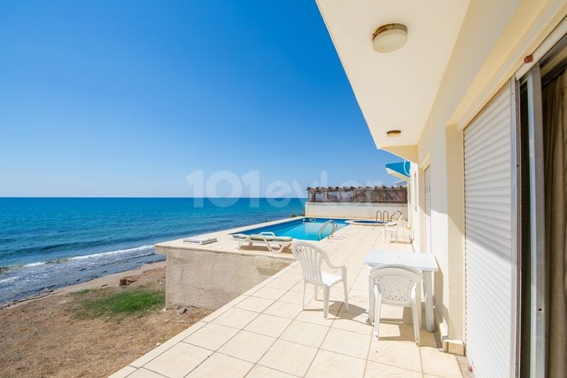 PRE 74 TURKISH TITLE DEED, ON THE BEACH WITH A PRIVATE POOL, 3 BEDROOM BUNGALOW IN BOGAZ