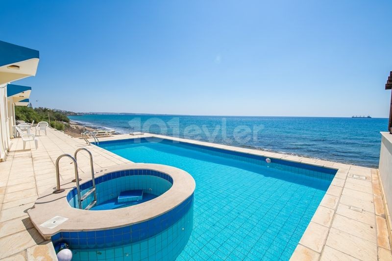 PRE 74 TURKISH TITLE DEED, ON THE BEACH WITH A PRIVATE POOL, 3 BEDROOM BUNGALOW IN BOGAZ