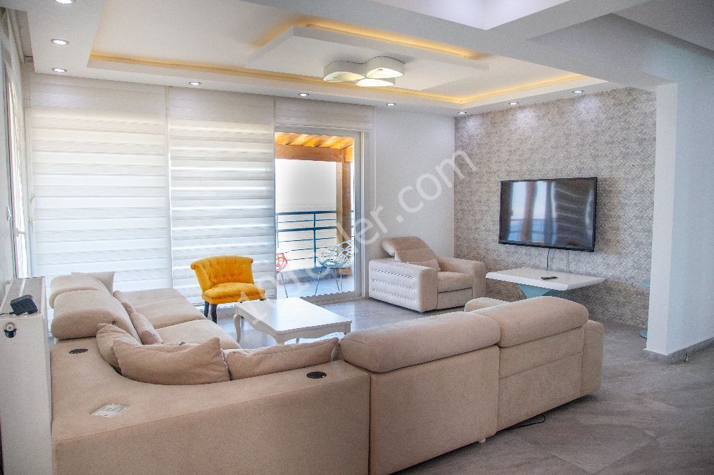 Ultraluxury 3+1 Penthouse Sea House Rezidans For Rent in Famagusta