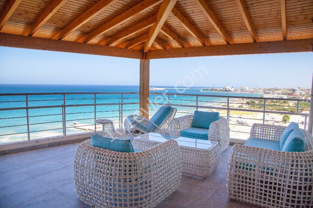 Ultraluxury 3+1 Penthouse Sea House Rezidans For Rent in Famagusta