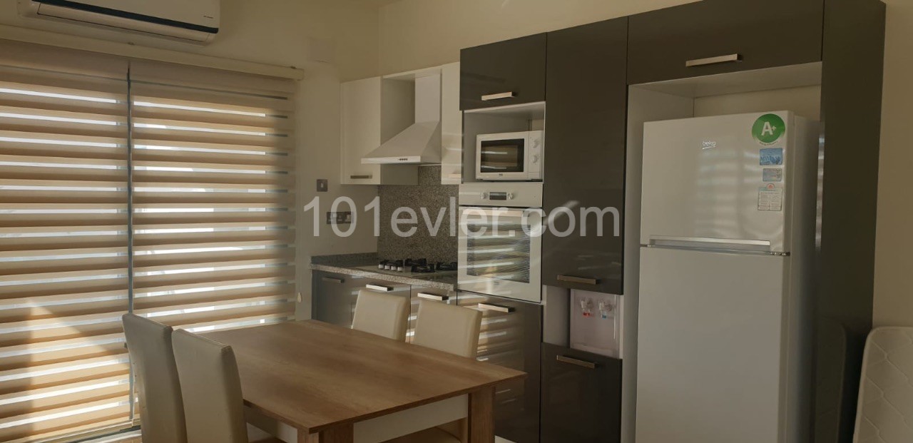 2+1 fully furnished double bathroom apartment with barbecue in Gönyeli