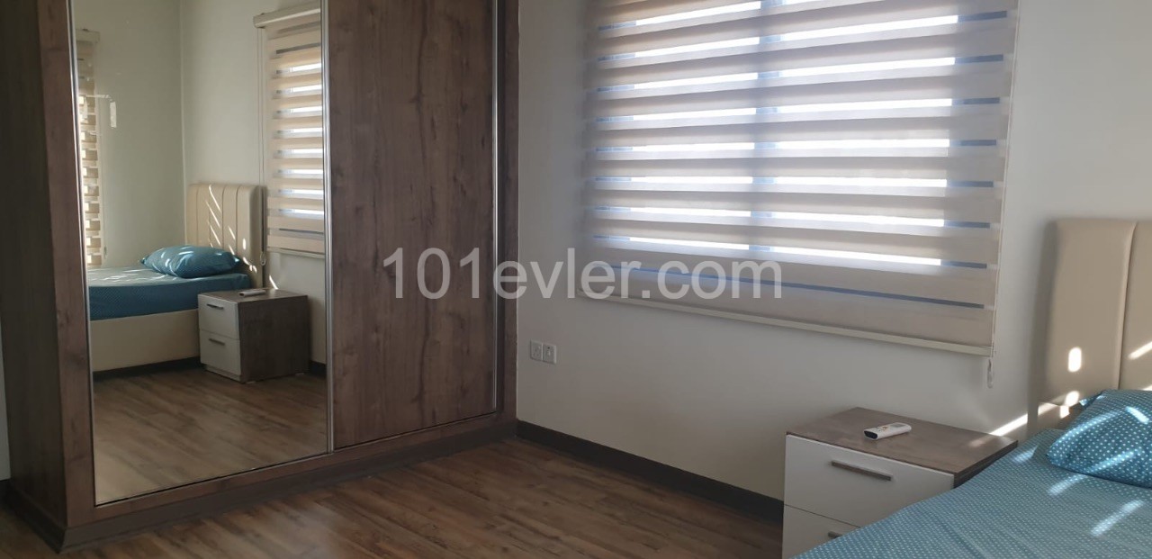 2+1 fully furnished double bathroom apartment with barbecue in Gönyeli