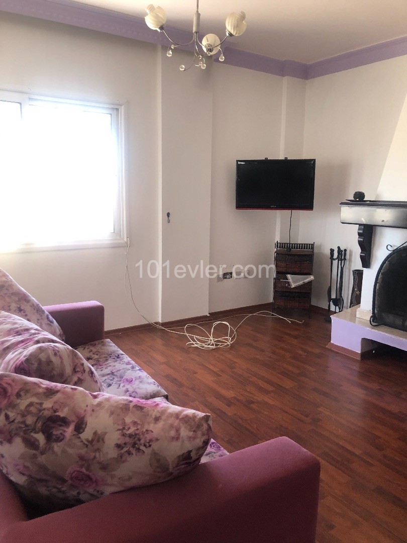 3 + 1 furnished apartment with fireplace for sale in Metehan district ** 